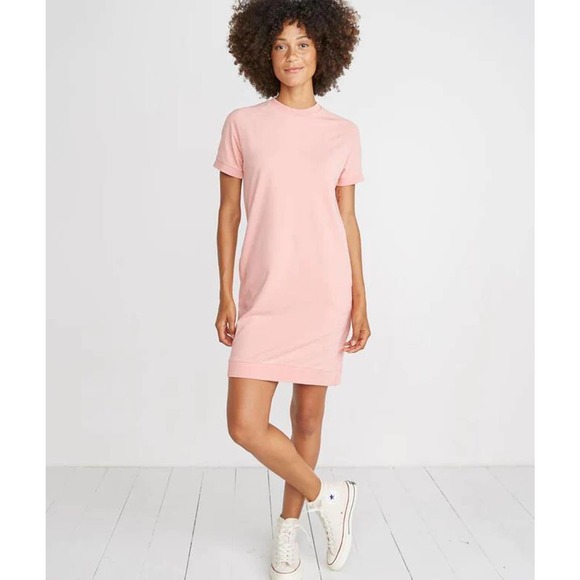 Marine Layer Cassidy Sweatshirt Dress Vintage Peach Pockets Women's Small H14104 - Picture 3 of 12
